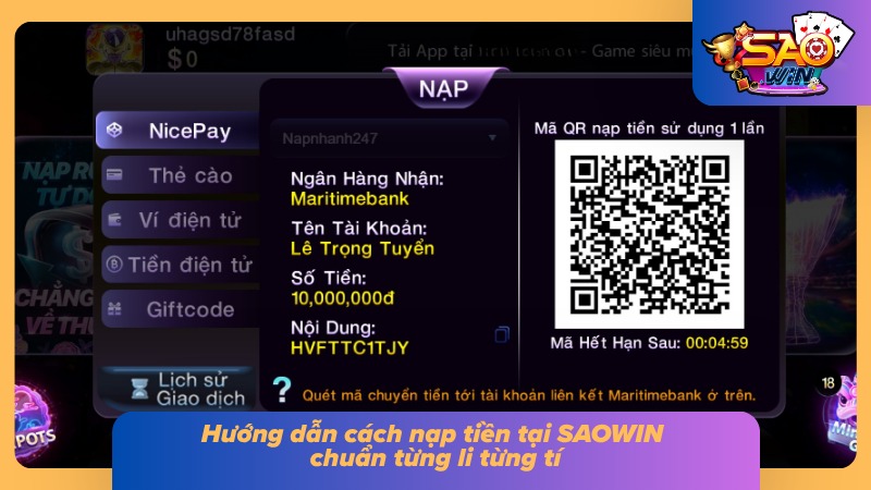 Nạp Tiền SAOWIN - Hướng Dẫn Chi Tiết Từ A - Z Và Lưu Ý 4 Lộ trình nạp vốn từ A đến Z